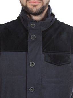 J830111 DEEP BLUE Куртка-жилет мужская зимняя NEW B BEK (100 гр. синтепон и искусственный мех)