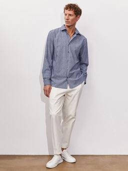 Сорочка мужская длинный рукав GREG 213/237/0047/ZN/1p STRETCH  фото 6