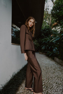 SLIM SATIN TROUSERS - Zara фото 5