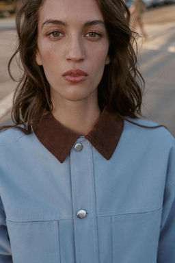 PUFFER JACKET WITH CONTRAST COLLAR - Zara фото 5