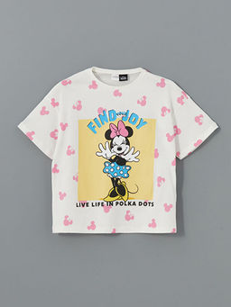 Bisiklet Yaka Minnie Mouse Bask?l? K?z ?ocuk ?ortlu Pijama Tak?m? - Waikiki фото 2