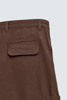 PANTALON CARGO BALLOON FIT COSTURAS / Marr?n - Zara фото 10