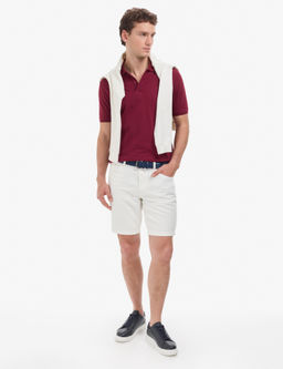 Bordo Regular Fit %100 Pamuk K_vr_lmaz Polo Yaka Basic Ti__rt