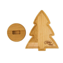 Подарочный набор деревянной посуды Adelica Елочка, сервировочная доска на подставке 2218 см, масло 100 мл, магнит, в подарочной коробке  фото 9