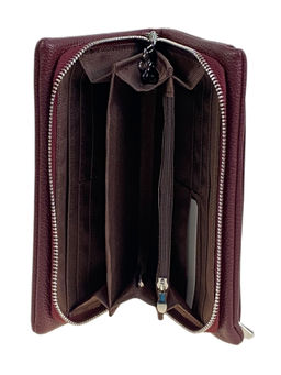 Женское портмоне из искусственной кожи, цвет бордовый - Greta фото 2