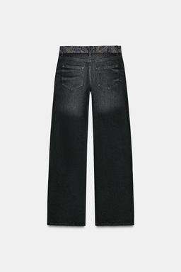 Z1975 MID-WAIST JACQUARD WAIST JEANS - Zara фото 17