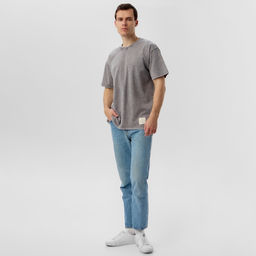 Футболка мужская MIST из вареного хлопка, серый, р-р XL