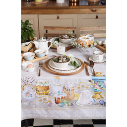Скатерть Этель Пасхальные куличи 220х147 см, 100% хл, саржа 190 гр/м2  фото 3