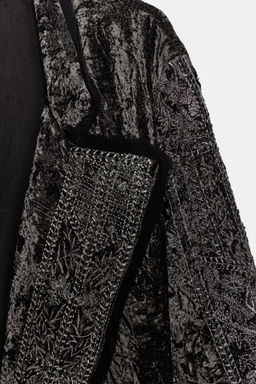 ZW COLLECTION LIMITED EDITION EMBROIDERED VELVET KIMONO - Zara фото 8