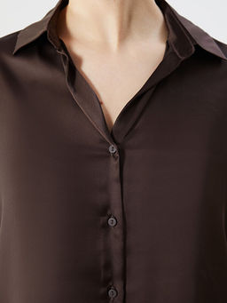 Oversize Saten Kad?n G?mlek