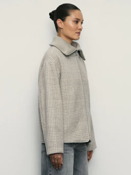 Полупальто с вязаным воротником / Zarina  фото 4