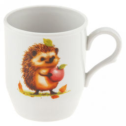 Кружка детская фарфоровая "Ежик" 210мл, форма "Русское поле" (Россия)