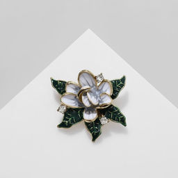 Брошь Цветок градиент, цветная в золоте - Queen fair фото 2