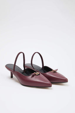 Bordo Toka Detayl? 4,5 cm Kad?n Klasik Topuklu Ayakkab? TAKSS26TO00022 - Trendyolmilla фото 2