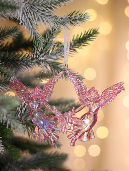 Цена за 2 шт. Ёлочная игрушка Ангелы надежды 1014 см, сиреневый перелив - Зимнее волшебство фото 5