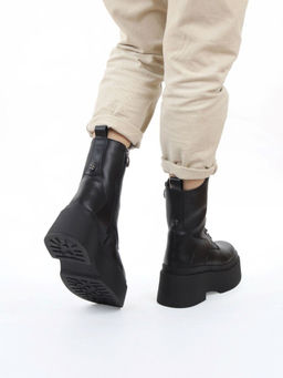 04-PAT225-1Z BLACK Ботинки зимние женские (натуральная кожа, 100% шерсть)