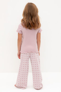 К 1636/розовый лед,морская клетка пижама для дев