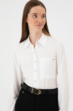 Kad_n Beyaz Uzun Kollu G_mlek Sepette S_rpriz _ndirim - U.s. polo assn фото 2