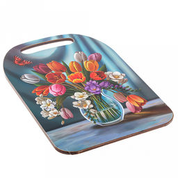 Доска разделочная деревянная "Натюрморт" 29х21х0,6см (Россия)