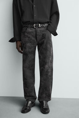 ABSTRACT JACQUARD STRAIGHT-LEG JEANS - Zara фото 6