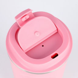 Термокружка Мастер К Original, 500 мл, Original, с надписью Coffee, сохраняет тепло 10 ч, нержавеющая сталь, розовая  фото 4