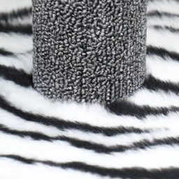 Домик для кошек с когтеточкой, квадратный, 3х-этажный, 35 х 45 х 75см, ковролин, зебра - Пижон фото 14