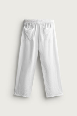 PANTAL?N FLUIDO RELAXED FIT / Blanco - Zara фото 7