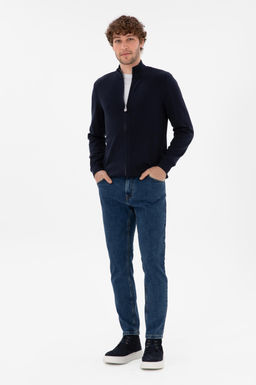 Мужской темно -синий базовый трикотаж кардиган Неожиданная скидка в корзине - U.s. polo assn фото 11