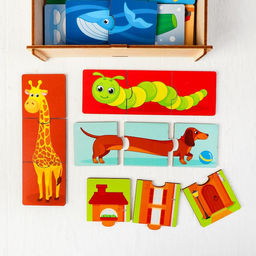 Пазл тройной Собери картинку (головоломка) - Лесная мастерская фото 2