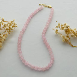 Бусы из Розового кварца (облагороженный)