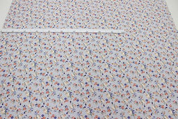 Штапель Премиум Винтажные букетики из роз на св.серо-фиолетовой дымке, 1.45м, вискоза-100% - Купава фото 4