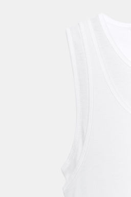 CAMISETA EFECTO DOBLE MANGA SISA / Crudo - Zara фото 7