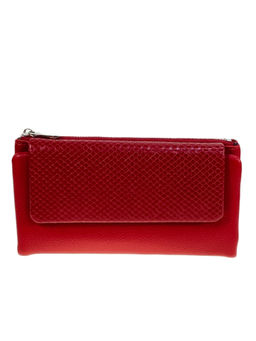 Женское портмоне из искусственной кожи, цвет красный