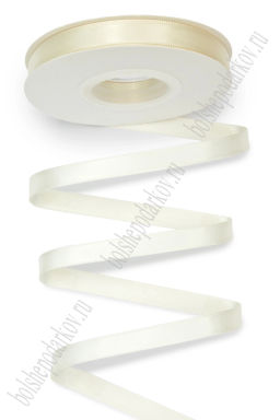 Лента атласная двусторонняя 1 см*25 ярд (SF-7881) бежевый №0004