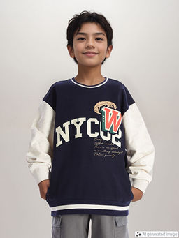 Bisiklet Yaka Bask?l? Erkek ?ocuk Sweatshirt - Waikiki фото 4