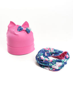 Комплект (шапка+снуд) UD 3031 роз/гол розы