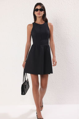 Trendyolmilla K?rm?z? Dugme Detayl? Mini Dokuma Elbise TWOSS25EL00802 фото 8