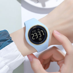 Часы наручные Skmei женские электронные спортивные 2026light-blue