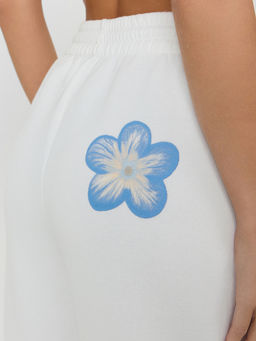 Брюки женские белые с печатью - Mark formelle фото 4