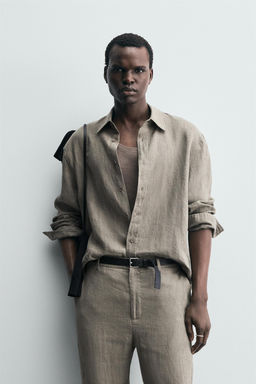 100% WASHED LINEN SHIRT - Zara фото 11