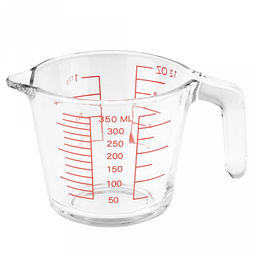 Кружка стеклянная мерная Best 350мл, д10,3см, h9,2см, длина 15см, 3 блока с делениями, прозрачный, в коробке (Китай)