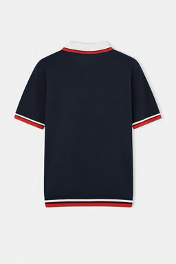 Lacivert Regular Polo Yaka Duz Polo Yaka T-shirt TMNSS26PO00032 - Trendyolmilla фото 3