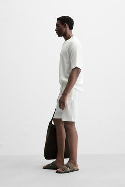 RELAXED FIT JACQUARD BERMUDA SHORTS - Zara фото 12