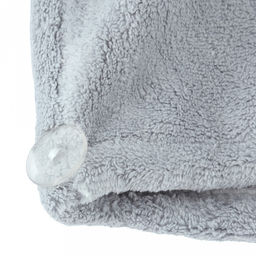 Полотенце (парео) махровое "Свежий букет" 70х175см, хлопок 100%, на резинке с липучкой, на кнопке, с вышивкой; с чалмой на пуговице 68х25см, серый (Китай)