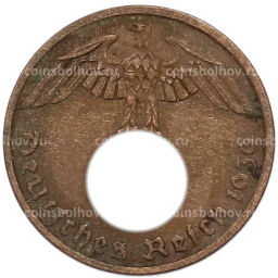 Монета 1 рейхспфенниг 1939 года A Германия