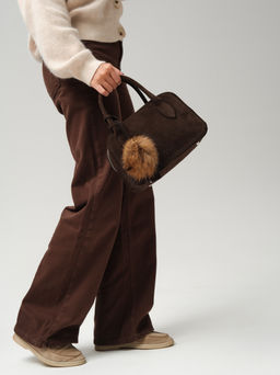 Замшевая сумка Polly DBR 31348 черный каштан фото 8