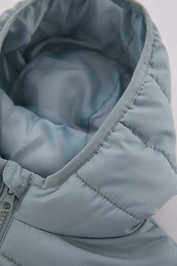 Водоотталкивающее пуховое пальто с капюшоном для маленьких девочек - Defacto фото 7