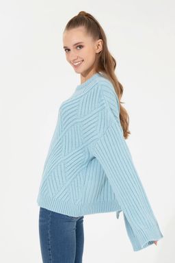 Женский синий трикотажный свитер - U.s. polo assn фото 2