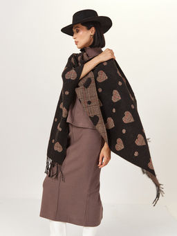 в составе ШЕРСТЬ  и КАШЕМИР Большой, мягкий, теплый  двусторонний палантин - Tantino фото 5