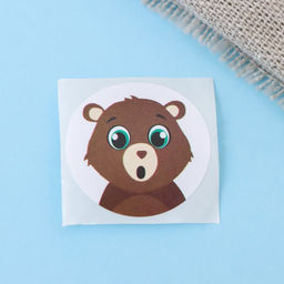 Наклейки в рулоне «Друзья»,500 шт.,2.5×2.5 см